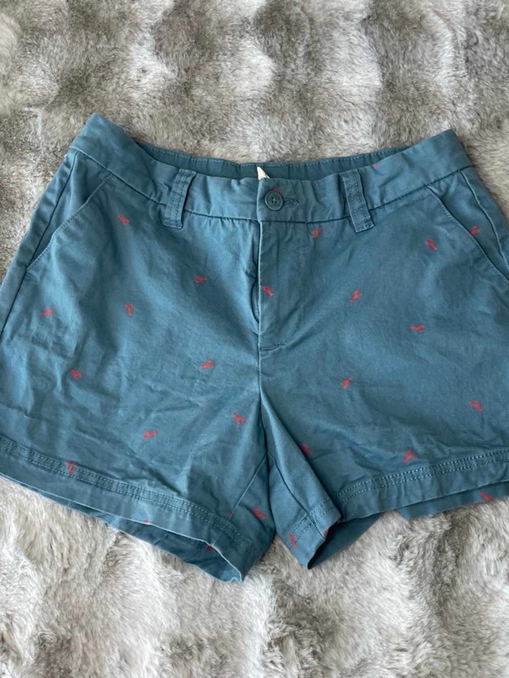 Magellan Outdoors Blue Shorts with Pink Embroidery-0320